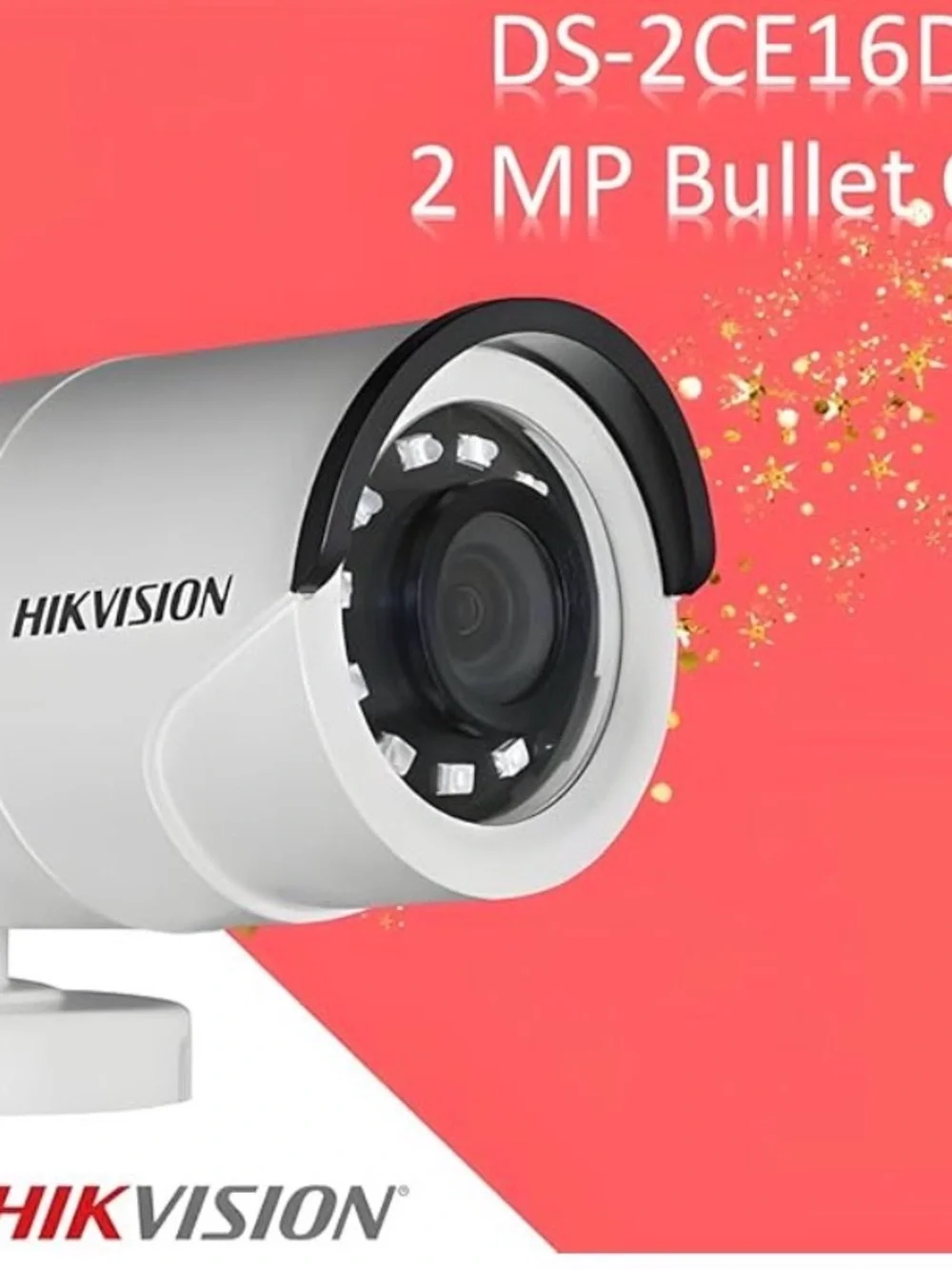 Hikvision White and Black Bullet Surveillance Camera